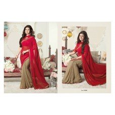 Stunning Red Ayesha Takia Georgette Designer Saree 16266